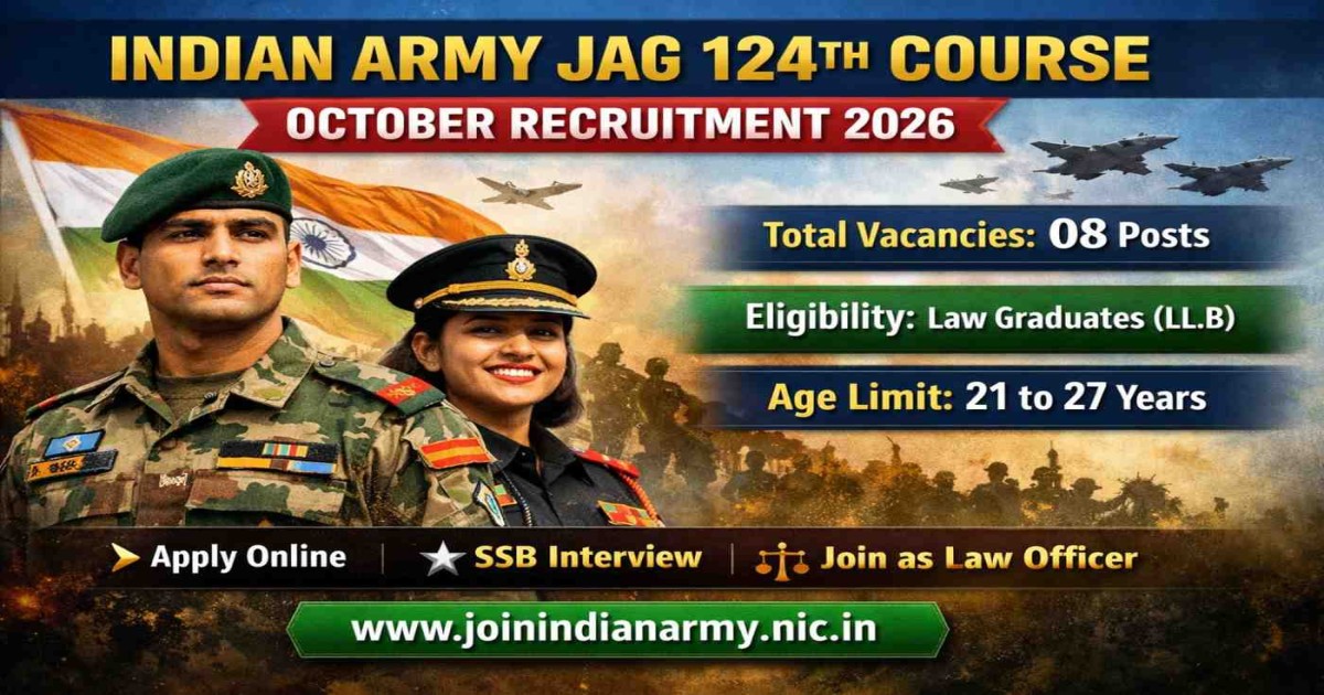 indian army jag 124th course recruitment 2026