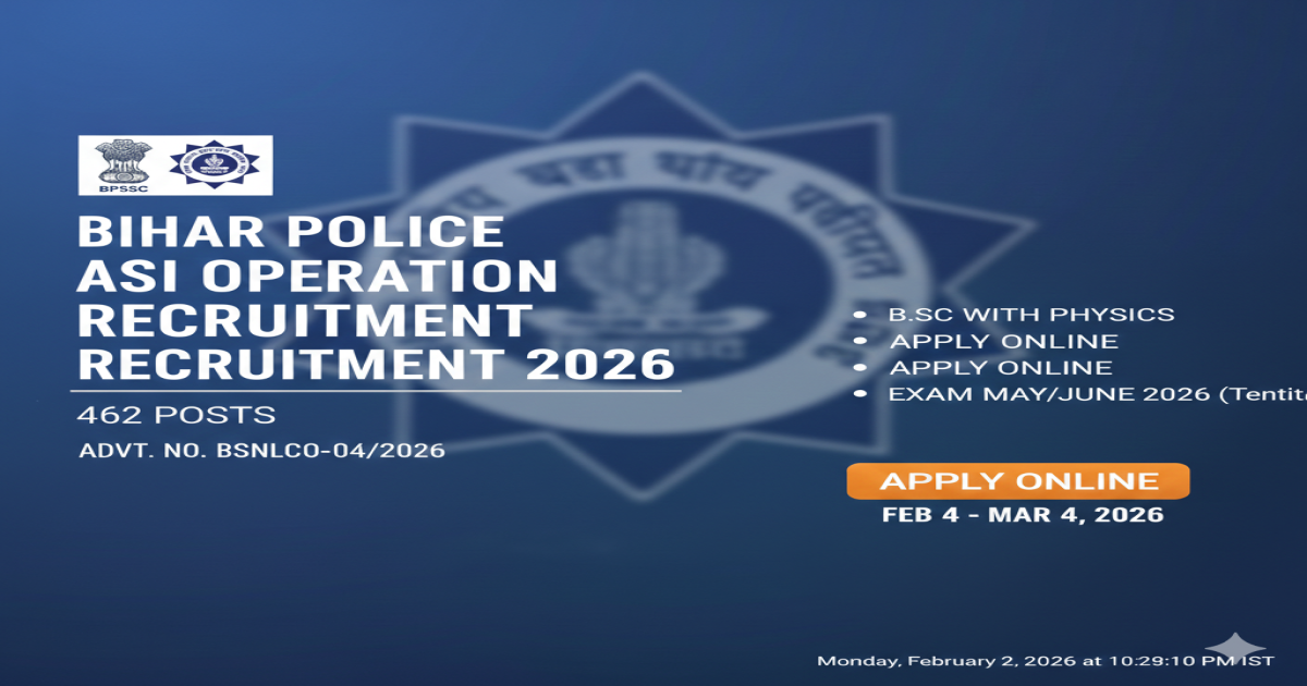 bihar police asi operation recruitment 2026 bppsc