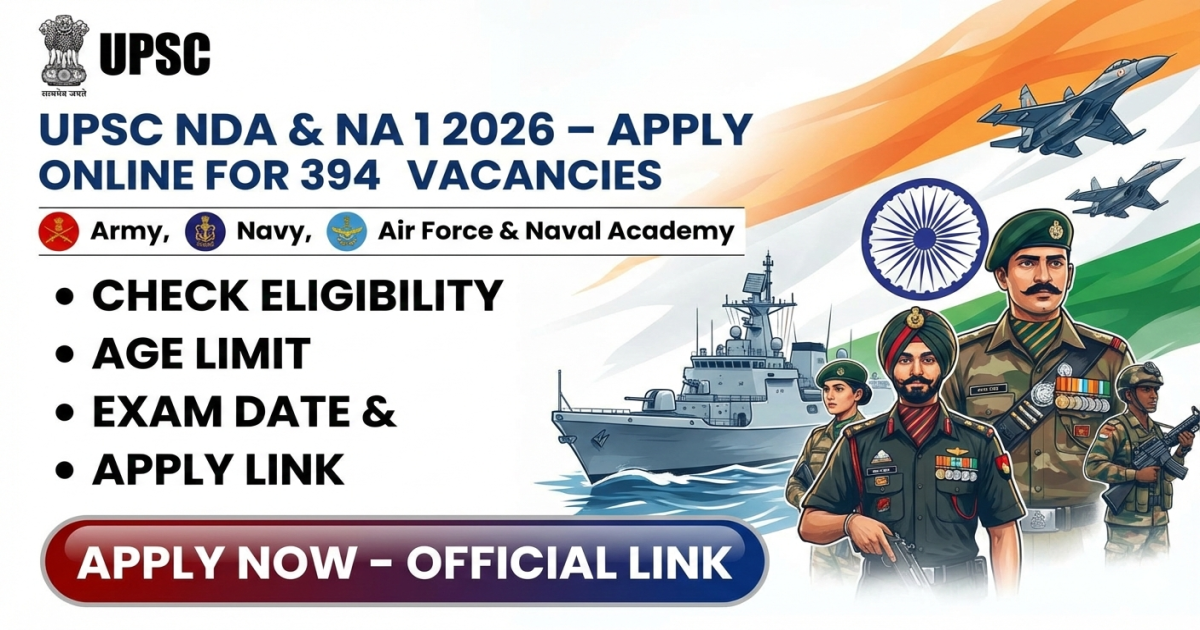 upsc nda 1 2026 notification vacancies exam date