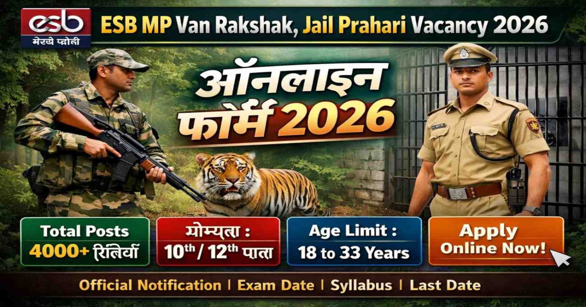 ESB MP Van Rakshak & Jail Prahari Recruitment 2026 – Apply Online, Eligibility, Last Date